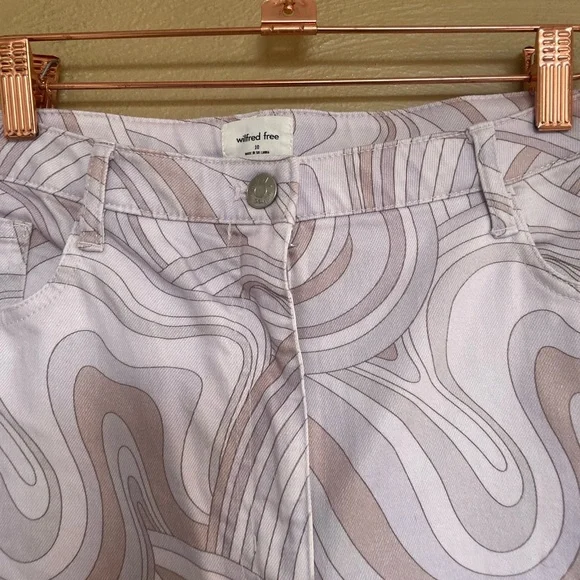 Wilfred Free Vera Pant Printed, High-Waisted Twill Pants, Size 10 - Picture 10 of 12
